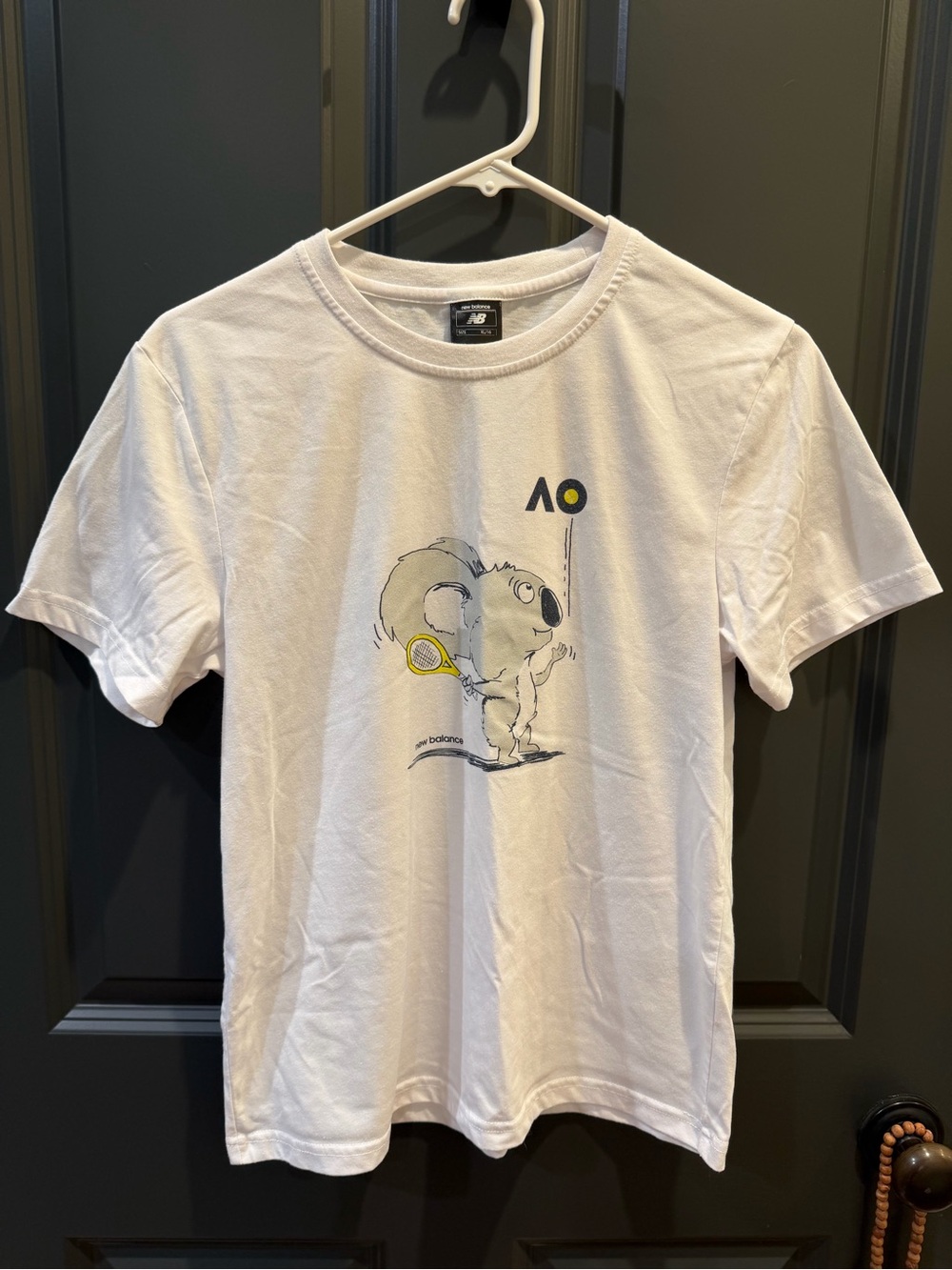 New Balance Australian Open AO Koala Tennis T-Shirt White Kids XL